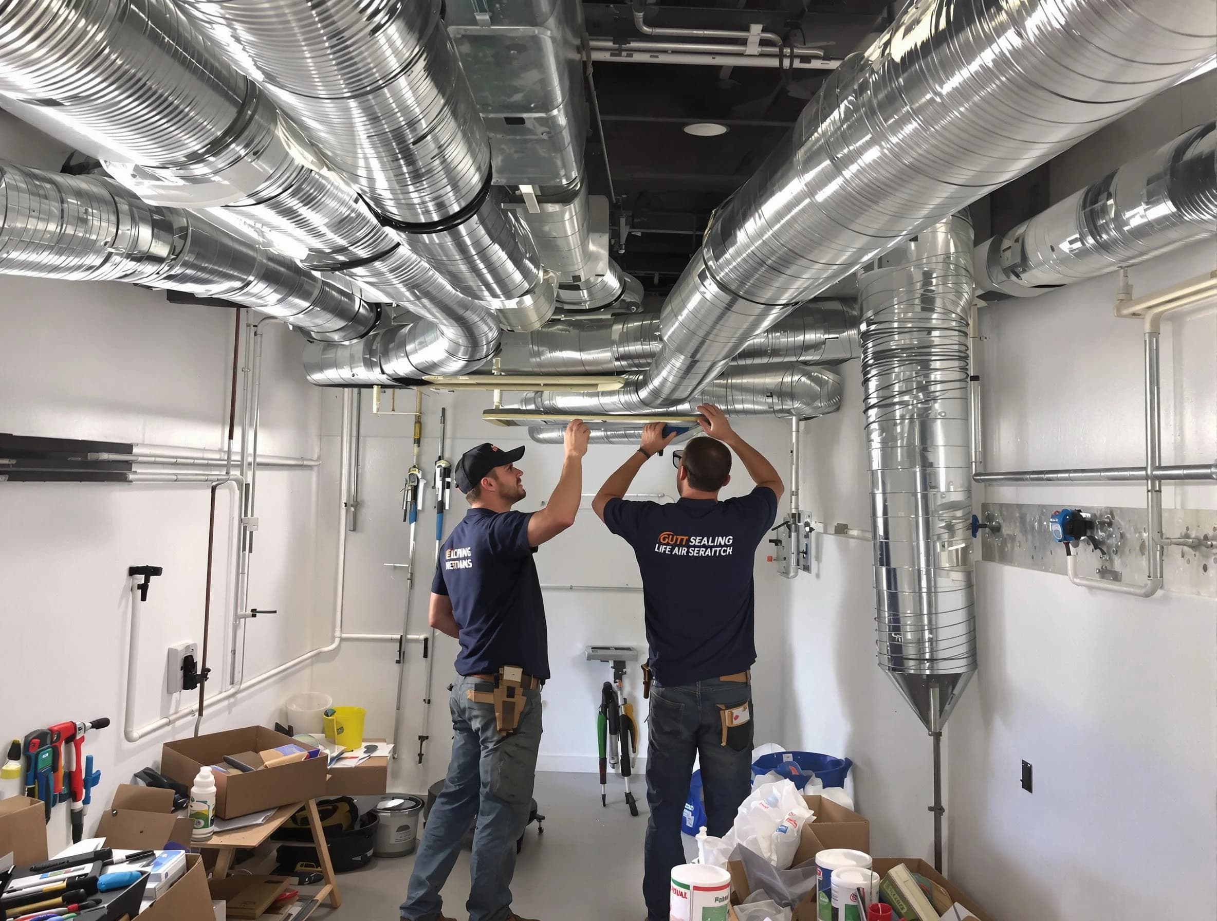 Swissvale Air Duct Cleaning technician applying professional duct sealing solutions in Swissvale