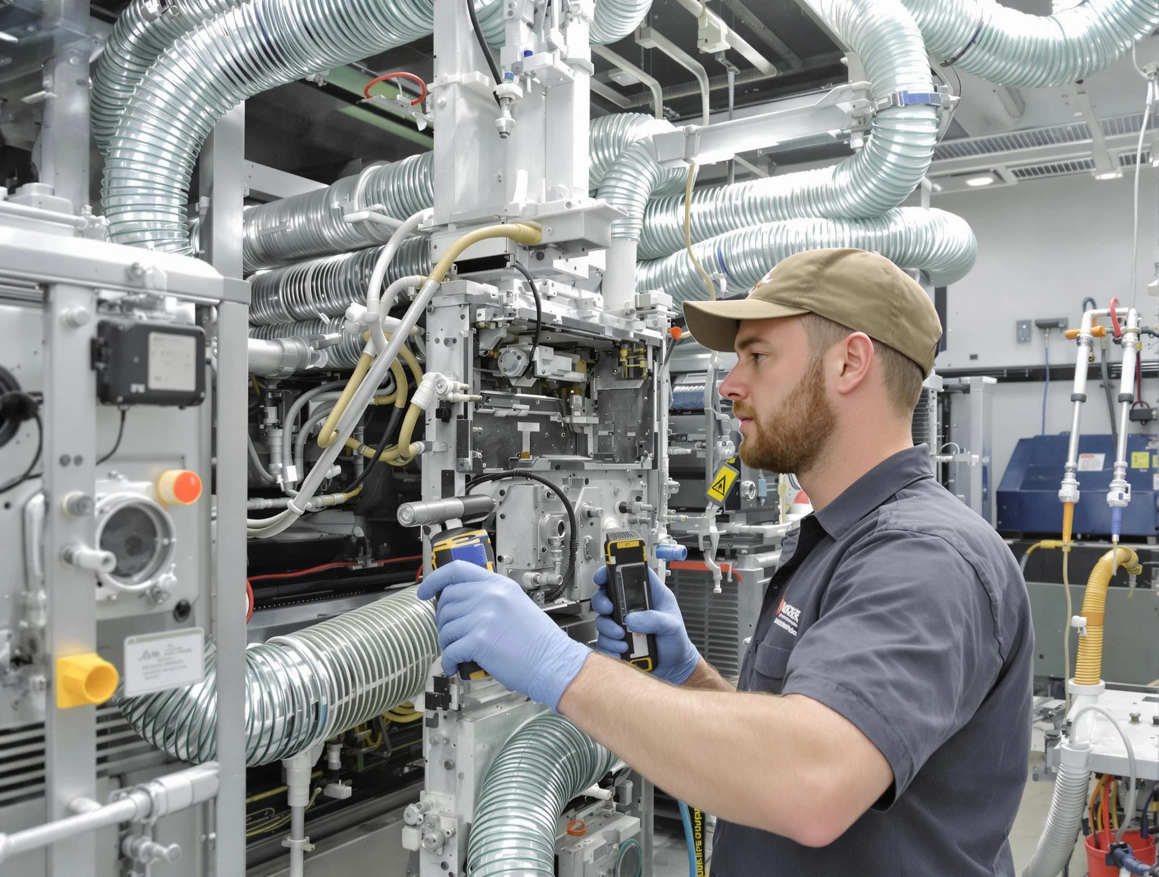 Swissvale Air Duct Cleaning technician performing precision commercial coil cleaning at a business facility in Swissvale