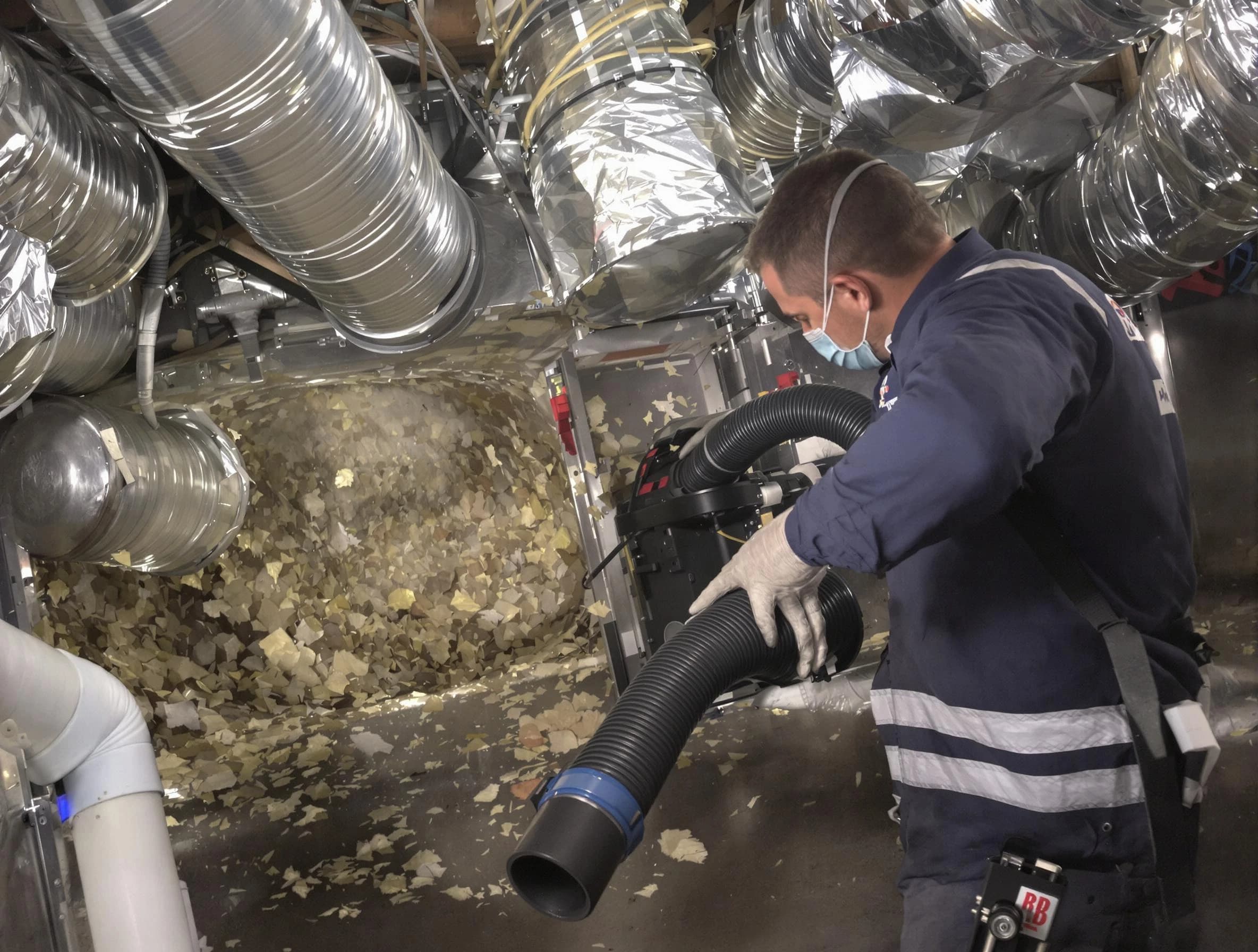 Swissvale Air Duct Cleaning specialist operating negative pressure cleaning equipment for thorough duct maintenance in Swissvale