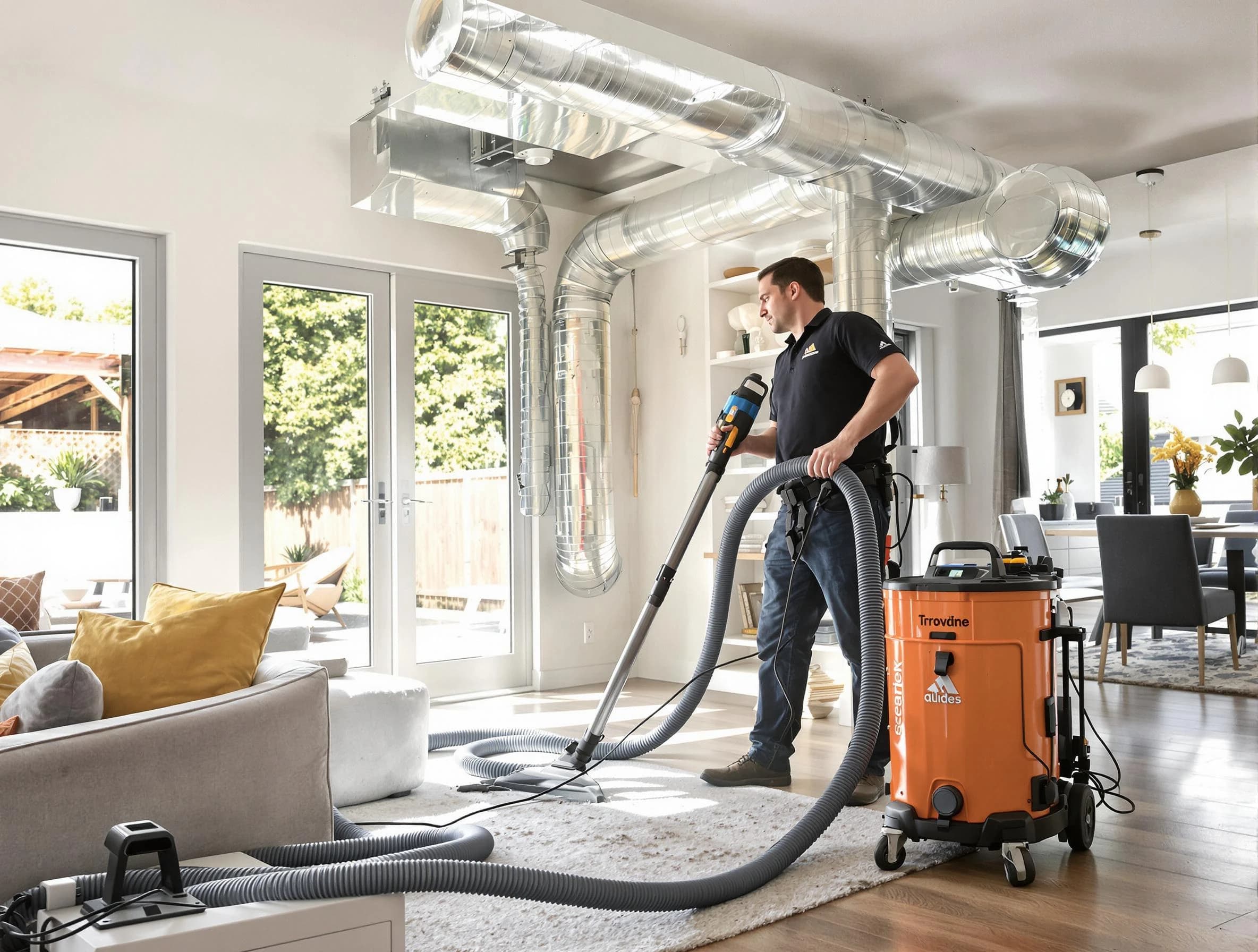 Swissvale Air Duct Cleaning specialist performing thorough residential duct cleaning using advanced equipment in Swissvale