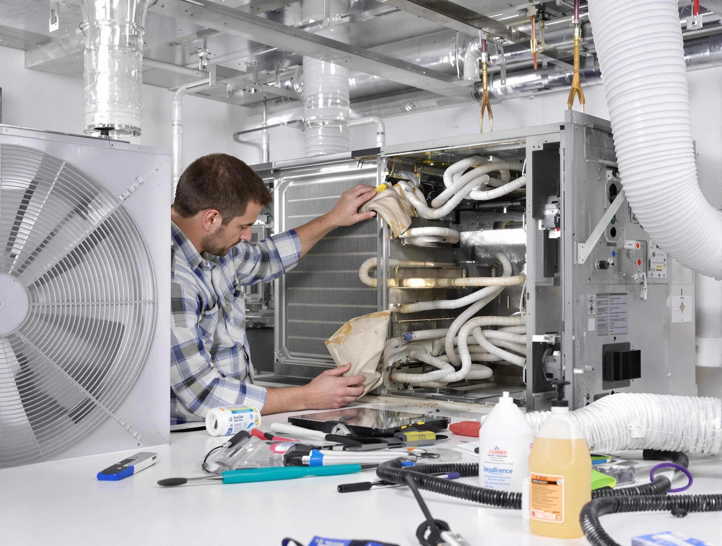 Swissvale Air Duct Cleaning specialist performing precision AC coil cleaning in Swissvale