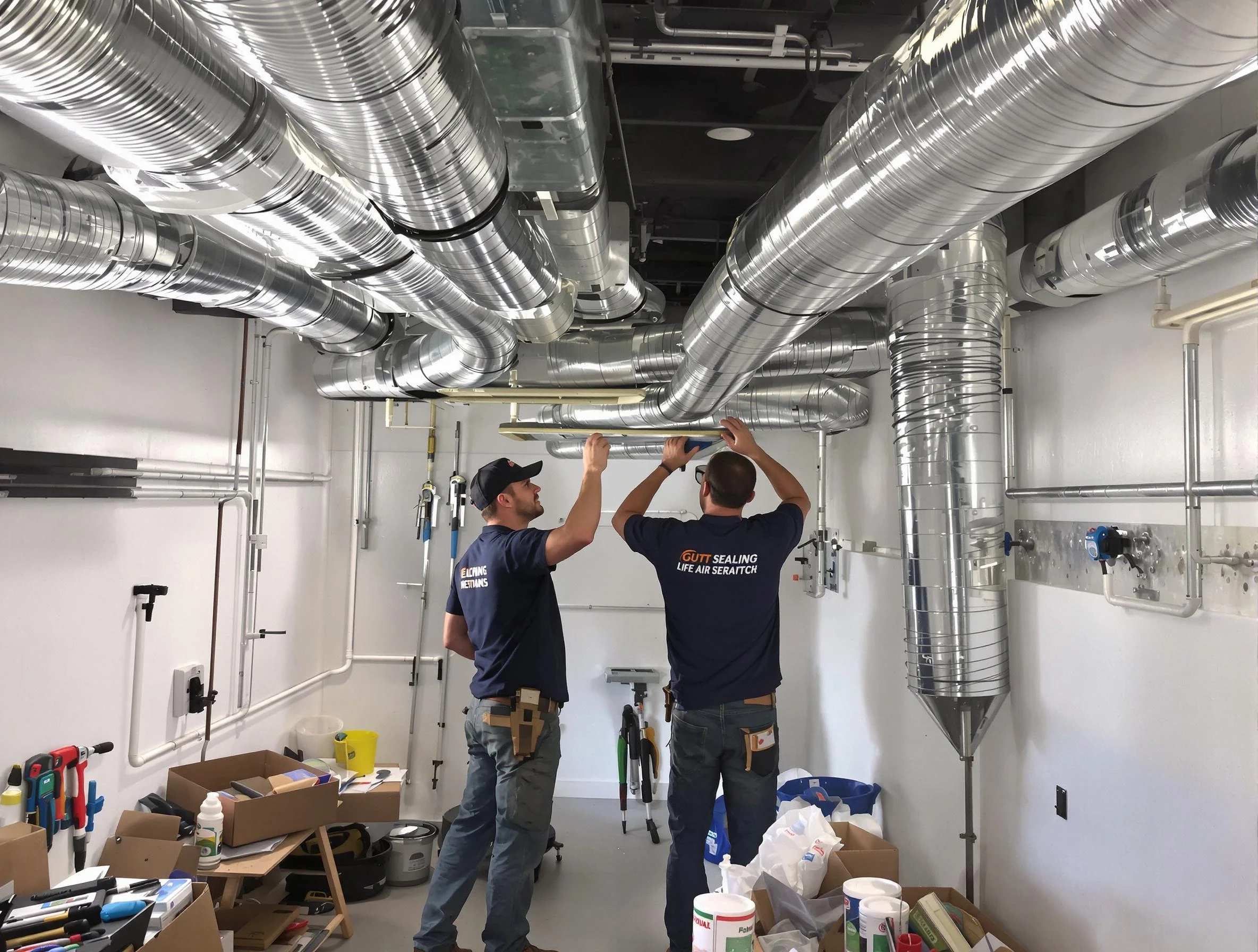 Swissvale Air Duct Cleaning technician applying professional duct sealing solutions in Swissvale